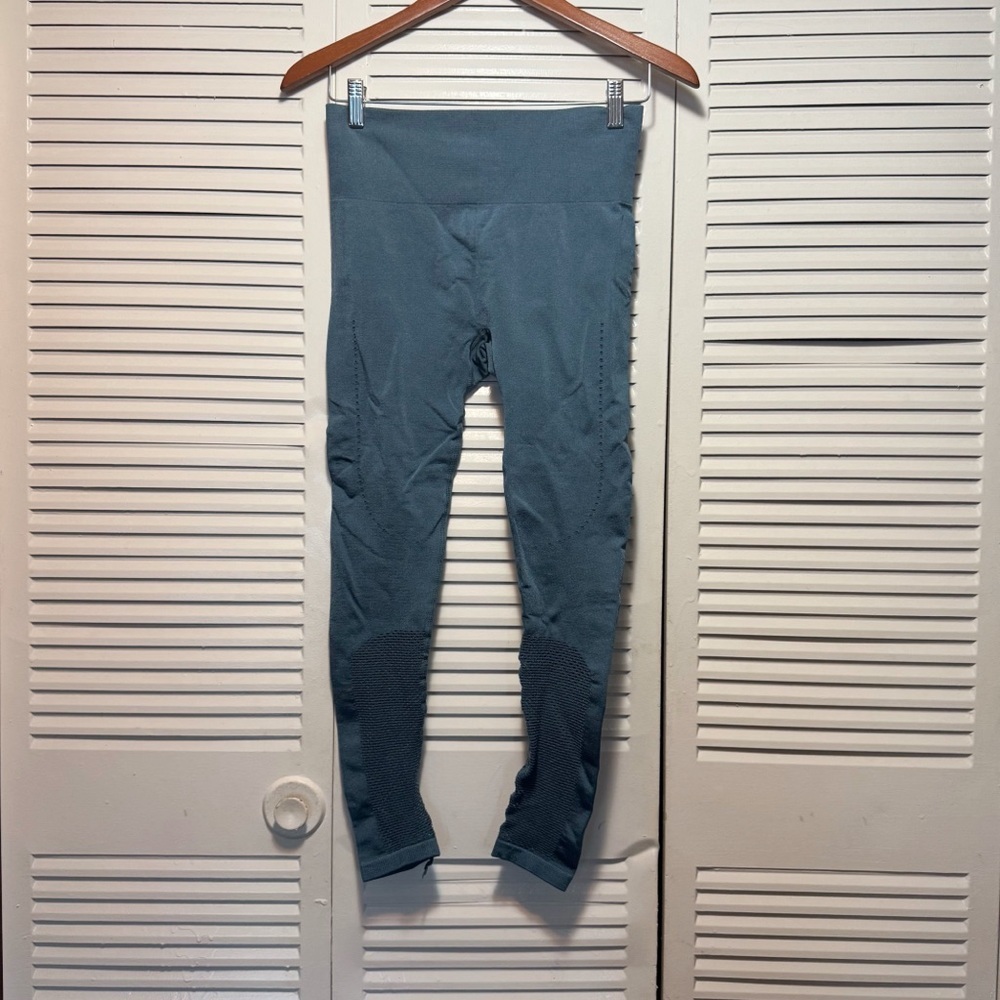 Joy Lab Leggings Blue High Waisted Seamless Athletic Ankle Length Pants Size S